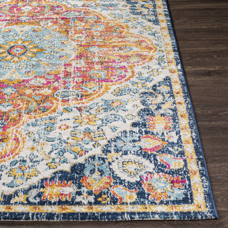 Oriental Vintage Orange/Blue, Rectangle 160 x 215cm
