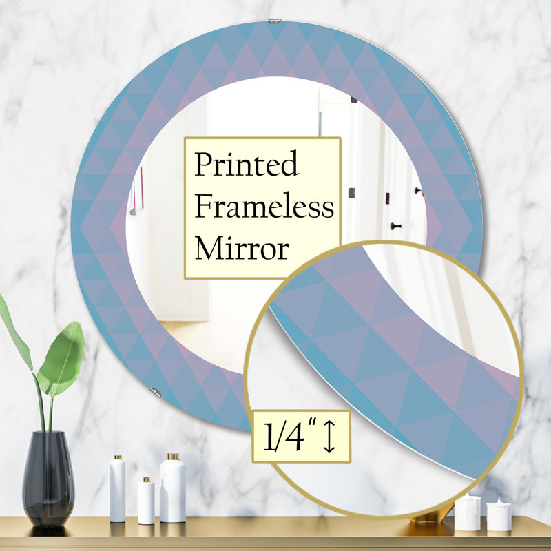 Pastel Dreams 7 - Miroir Mid-Century, H 31,5 po x l po