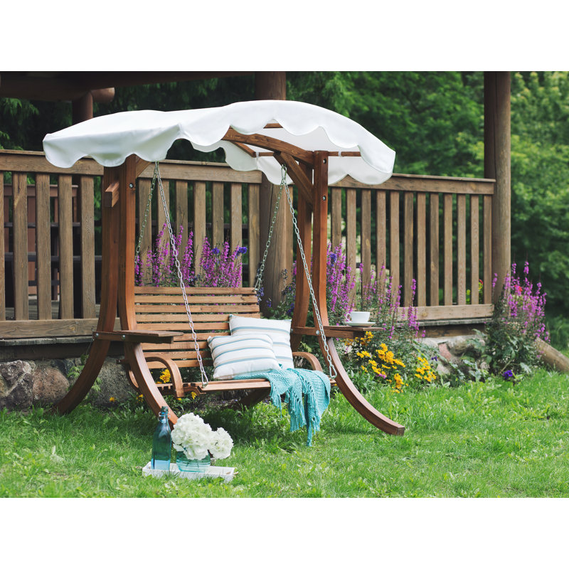 Lechlade 2 Person Porch Swing with Canopy