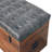 Black Buffalo Hide Leather Storage Trunk