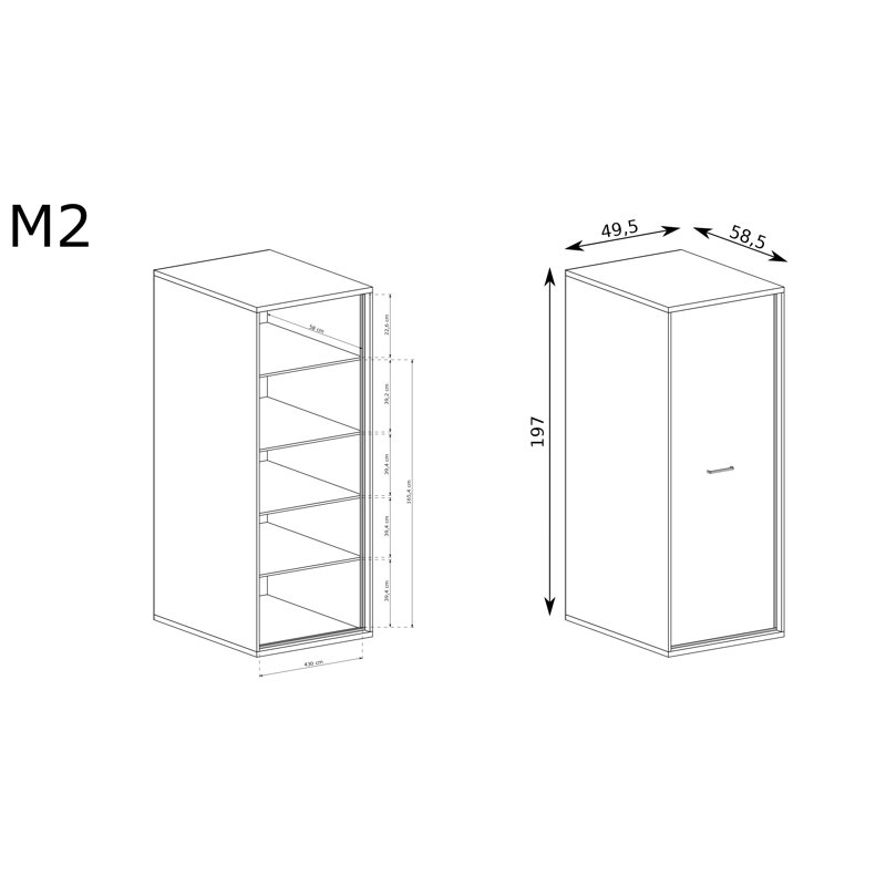 Tamye 1 Door Laminate Wardrobe