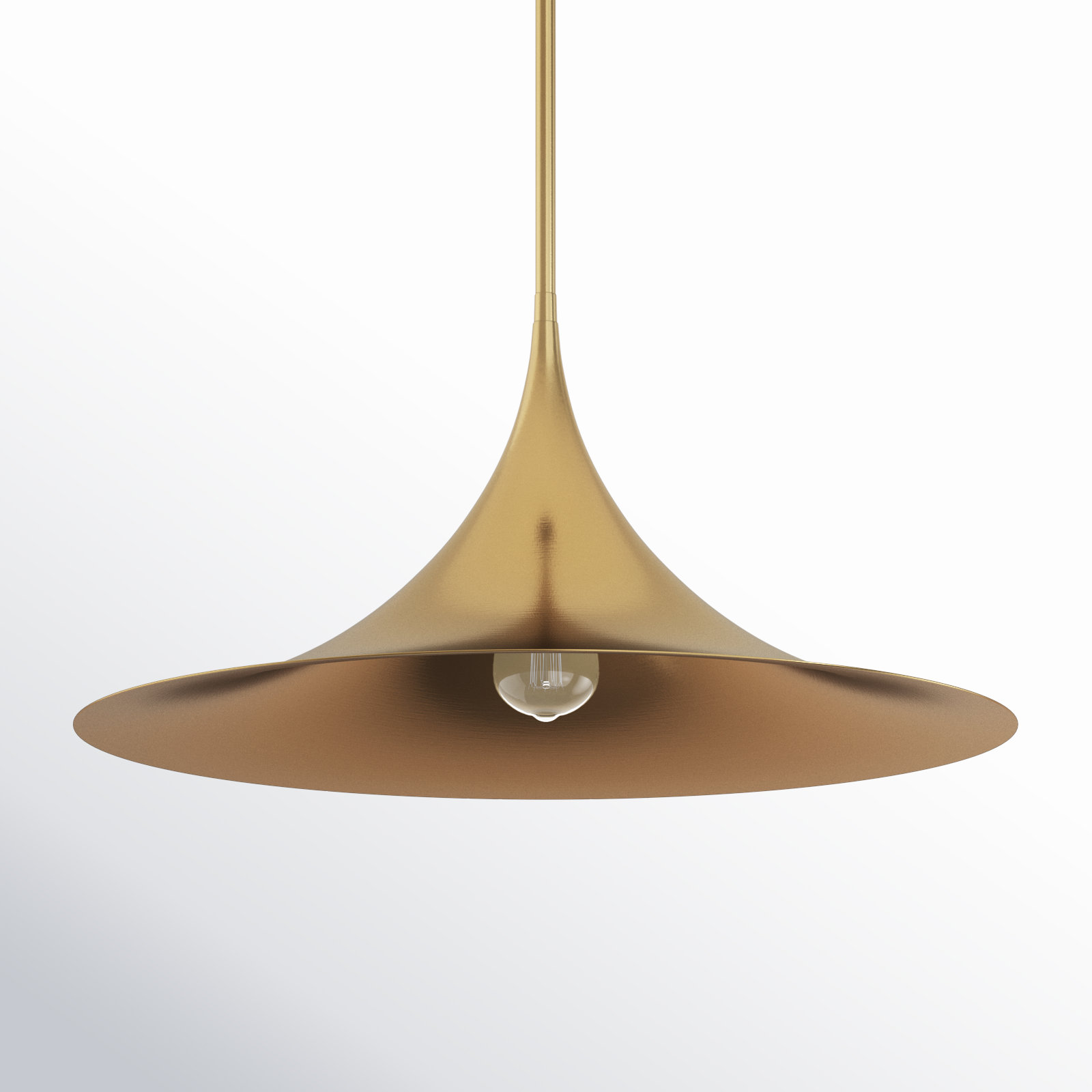 Lorient Single Light Dimmable Pendant, Warm Brass