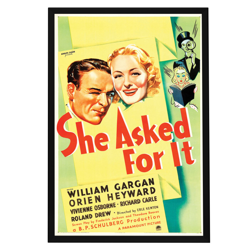 Trinx She Asked For It 1937 Framed On Paper Poster | Wayfair