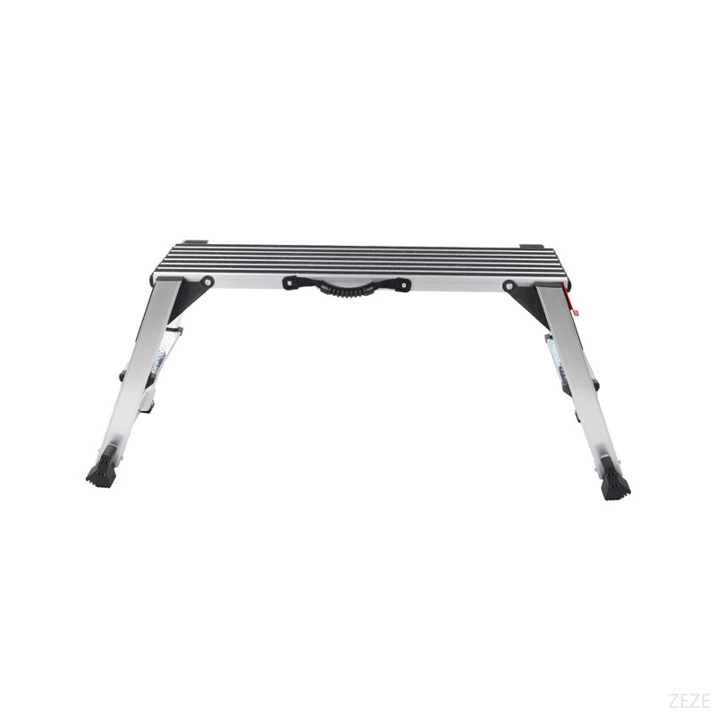 Plateforme de travail pliante, échelle de tabouret en aluminium pour cloison sèche, banc de travail robuste de 660 lb avec pieds antidérapants, idéal pour laver les véhicules, nettoyer, peindre, décorer