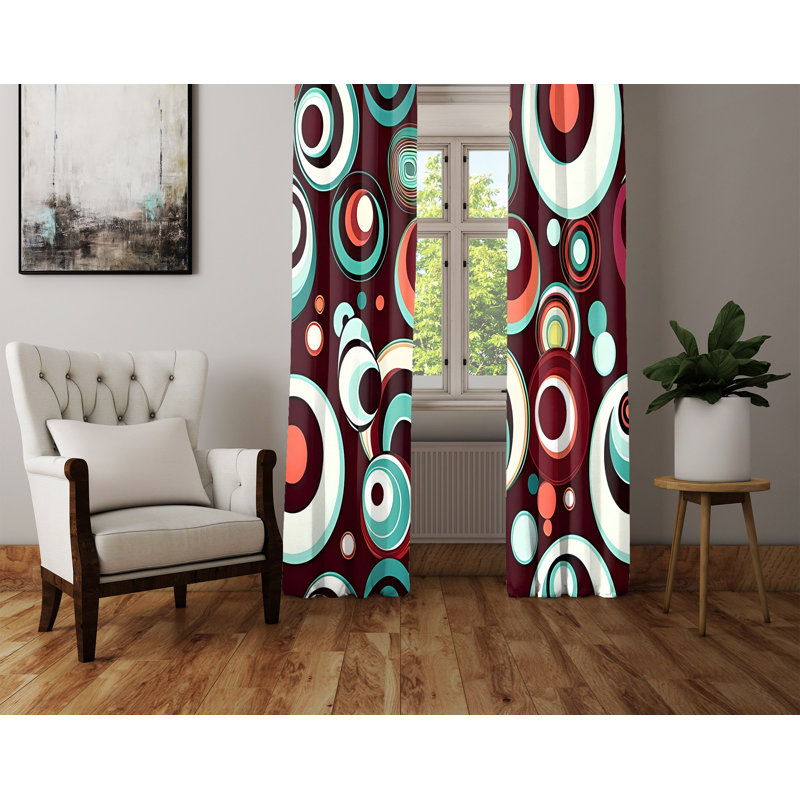 Paire de rideaux semi-transparents en polyester Dezere, L 20 po x L 52 po