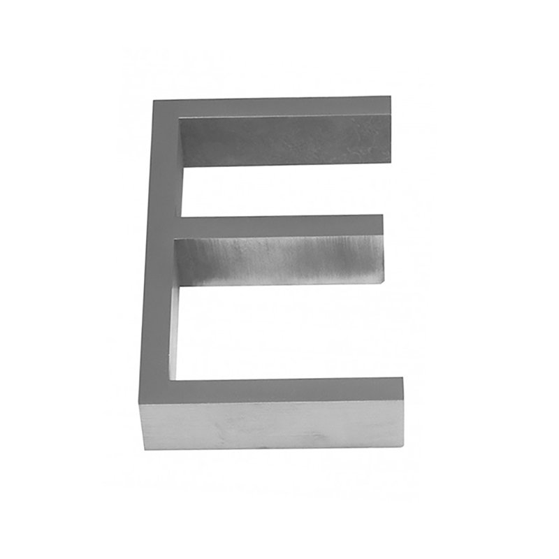 5" Floating Mount House Letter, E, Satin Stainless Steel