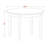 3 Piece Dining Room Furniture Set Contains a Round Kitchen Table and 2 Dark Shitake Linen Fabric Parson Dining Chairs, Linen White-352884052-352884055