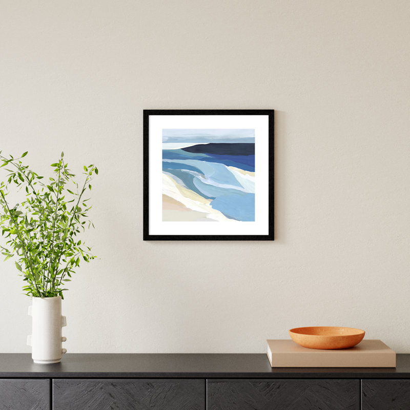 Graham Lake I by Isabelle Z, Black Wood Framed Paper, 18.25" H x 18.25" W x 0.75" D