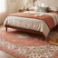Tapis traditionnel persan à médaillon Lagoon, couleur orange, ivoire, or, vert et gris, lavable à la machine, antidérapant, à poils courts, idéal pour l'intérieur et l'extérieur, adapté aux animaux domestiques, pour salon, chambre, salle à manger, entrée, couloir, bureau.-1210220889