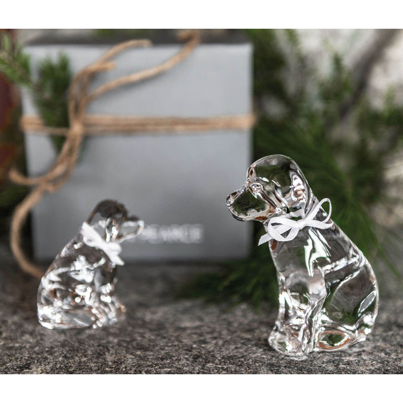 Handmade Glass Dog Figurine