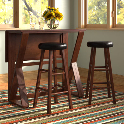 Admiranda 3 - Piece Counter Height Solid Wood Dining Set