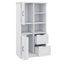Armoire de rangement pour salle de bain avec portes et tiroirs
