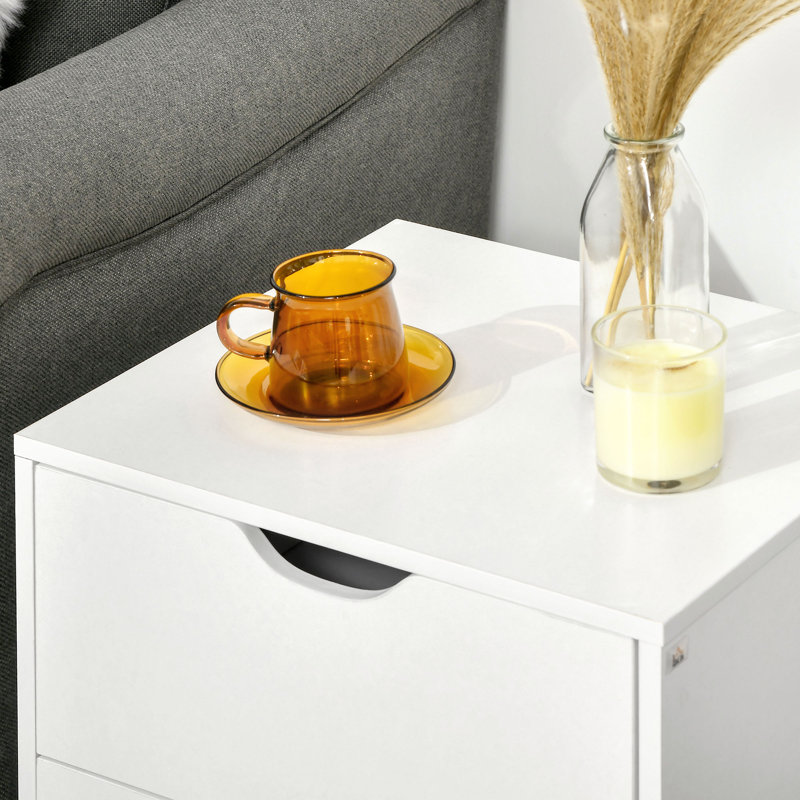 40cm W Engineered Wood Bedside Table