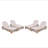 Outdoor Acacia Wood Patio Adjustable Lounge Chair Set Of 4 - Uncushioned For Backyard Pool Garden-240240933-240240934