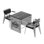 Levente 2 - Person Solid Wood Top Trestle Dining Set
