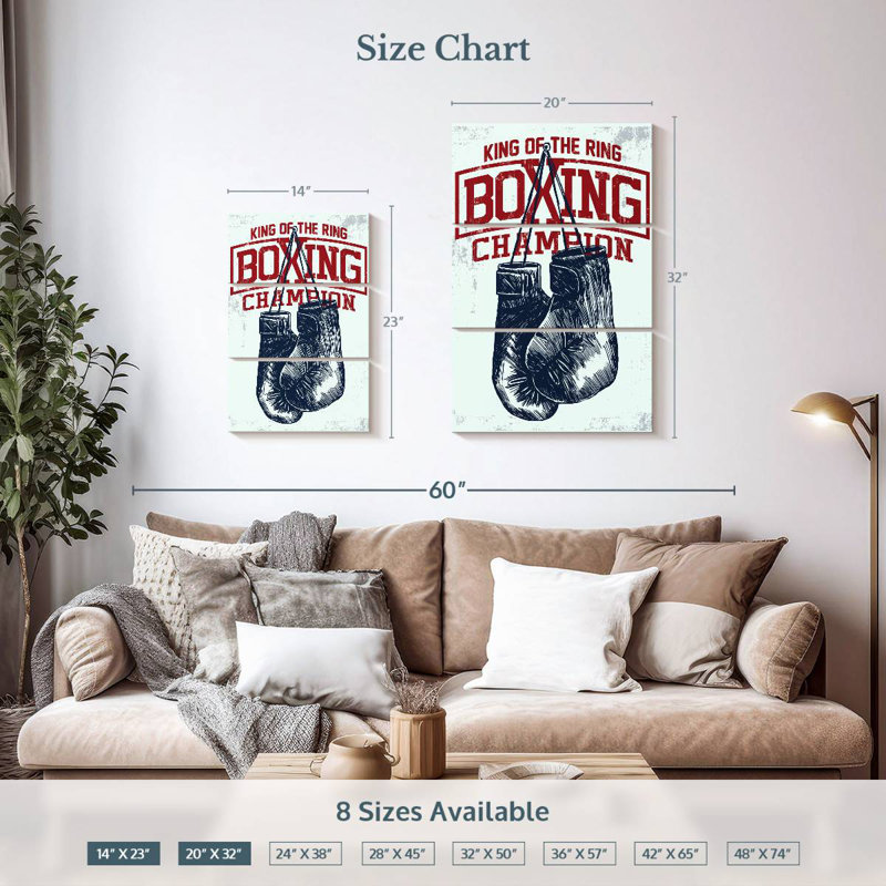 Sireci Boxing Champ Typography, 32" H x 20" W