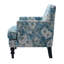 Chaise d'appoint robuste bleue avec finition en polyester, style contemporain pour la détente à la maison