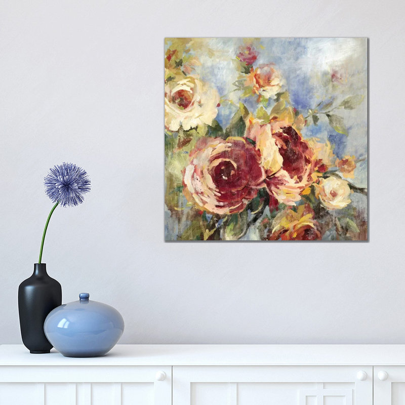 Vintage by Asia Jensen - Wrapped Canvas Painting, 45.72 cm H x 45.72 cm W x 1.91 cm D