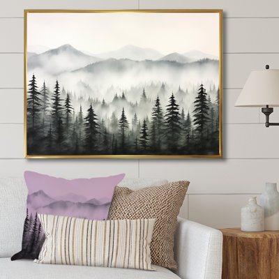 Grey Misty Morning Forest Horizon I