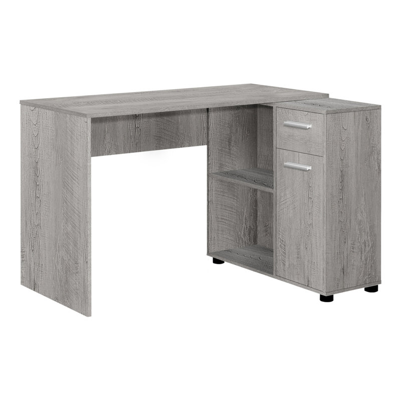 Bureau d'ordinateur, bureau personnel, coin, tiroirs de rangement, L 46 po, forme en L, travail, ordinateur portable, stratifié, contemporain, moderne