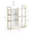 Floating Shelves for Wall with Lights and 6 Hooks