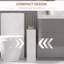 Narrow Modern Bathroom Floor Cabinet with Drawers & Slide-Out Storage