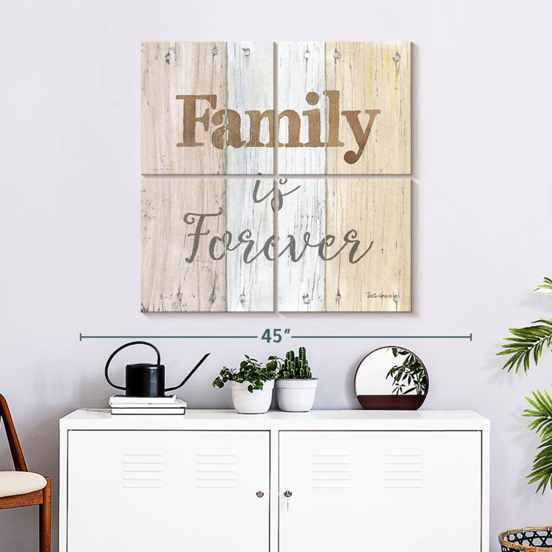 Plaque murale Kema Farmhouse Family Forever, H 32 po x l 32 po