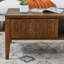 Table basse cannelée moderne Mid Century