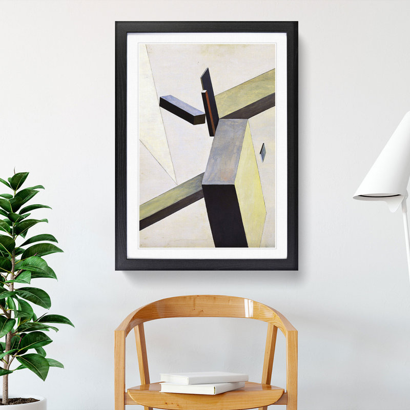 Composition Vol.10 by El Lissitzky - Picture Frame Painting, 36cm H x 27cm W x 2cm D, Black Framed