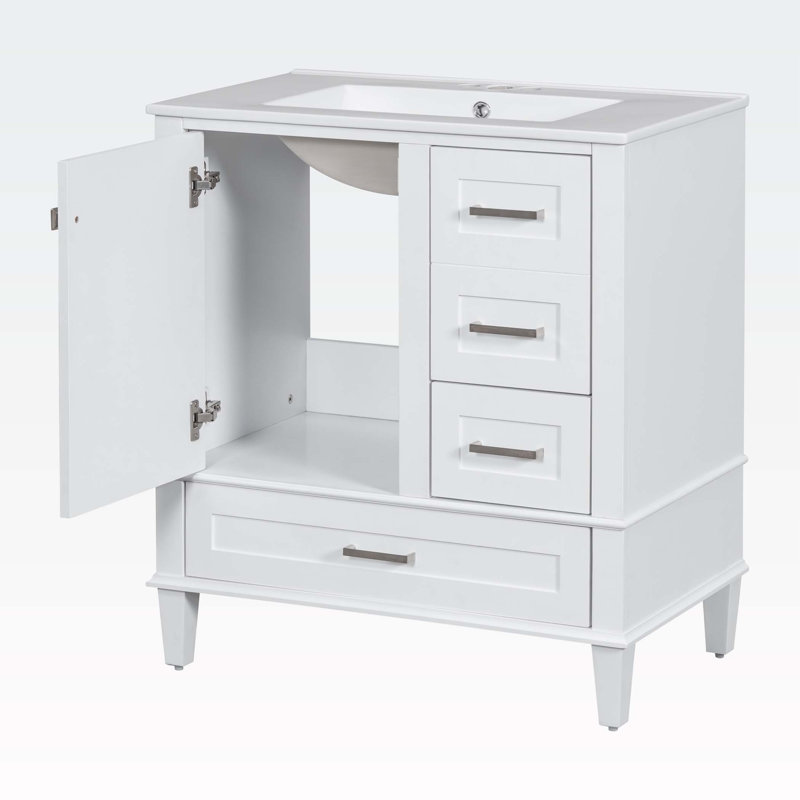 Rangement pour salle de bain Strade, Blanc