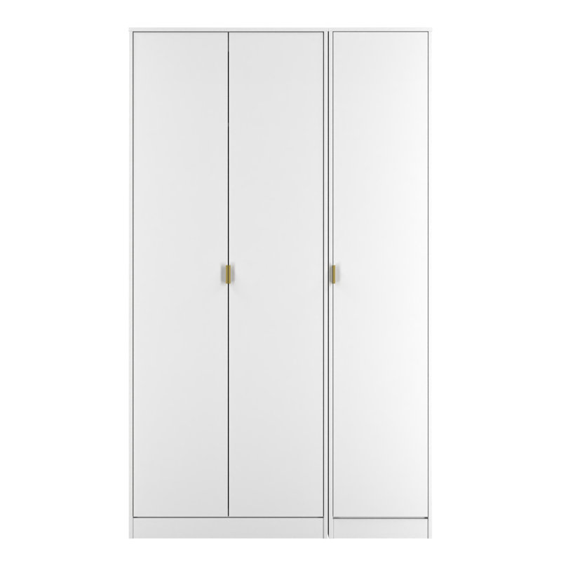 Bibek Manufactured Wood Wardrobe, White Matt