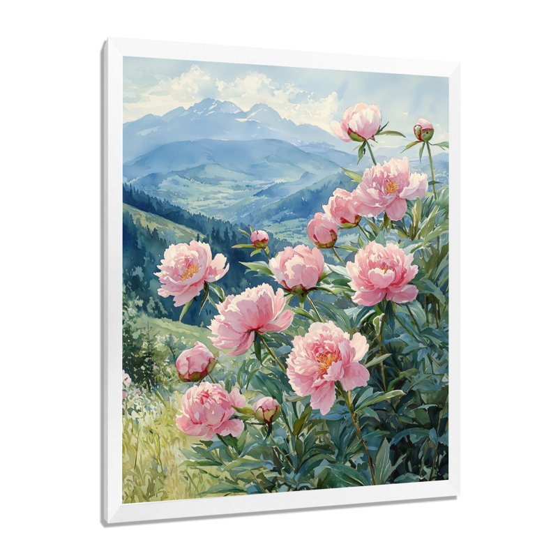 Barras - Floral Canvas Prints, H 32 po x l 24 po, Reproduction encadrée d'une seule photo, Blanc