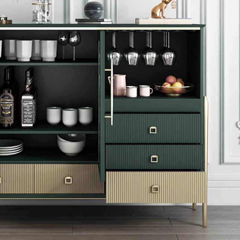 Light Luxury Solid Wood Sideboard Cabinet 51.1'' Sideboard, Green