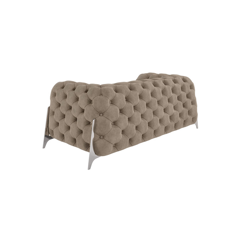 Juneri 2 Seater Velvet Sofa, Cream