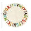 Tapis rond ivoire en coton touffeté Blissany