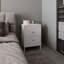 Table de chevet, 2 tiroirs, blanc