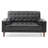 Elegant Black Loveseat With Versatile Bed Feature