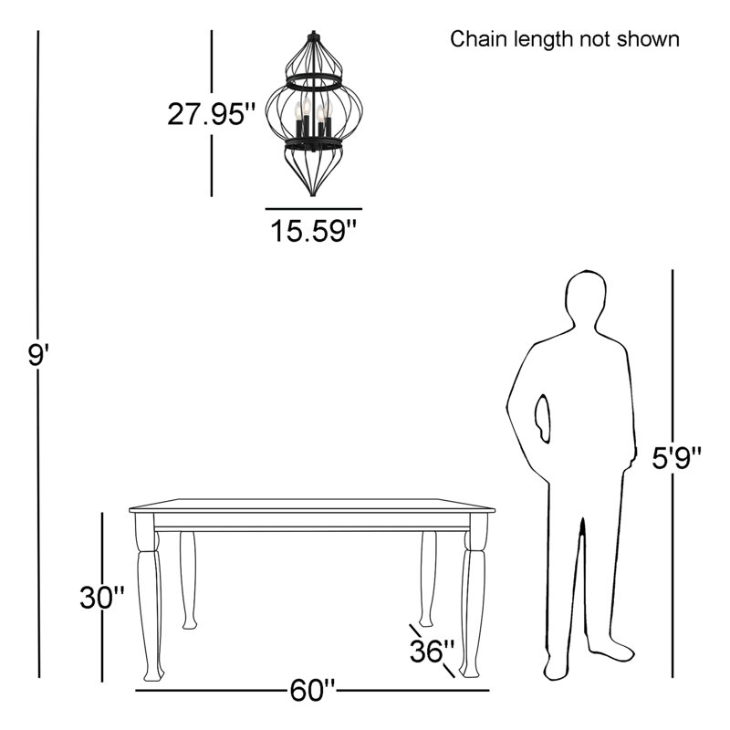 Tolbert 4 - Light Unique/Statement Pendant