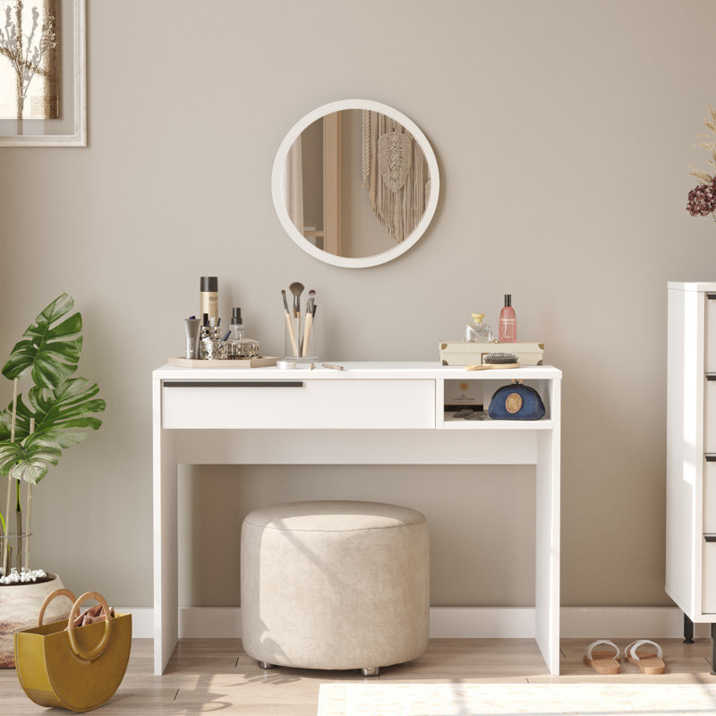 Table de maquillage, Blanc