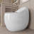 1-Piece 1.28 GPF Single Flush Egg Shape Toilet In Glossy White