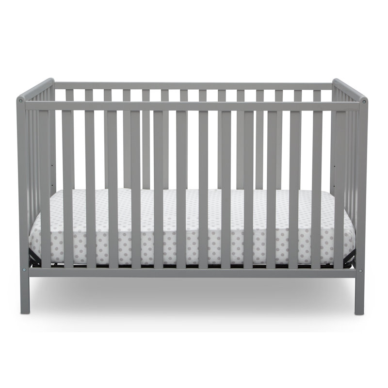 Delta Children Grey 4-in-1 Convertible Crib with Adjustable Mattress Heights