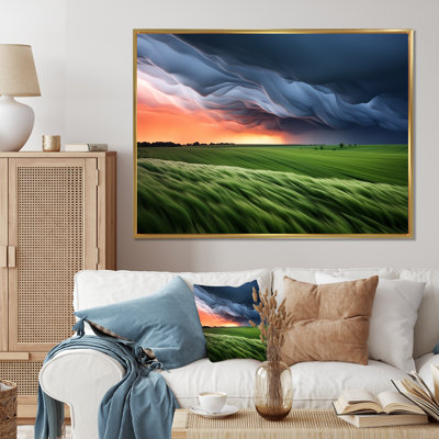 Storm On Farm Landscape III - Storms Wall Art