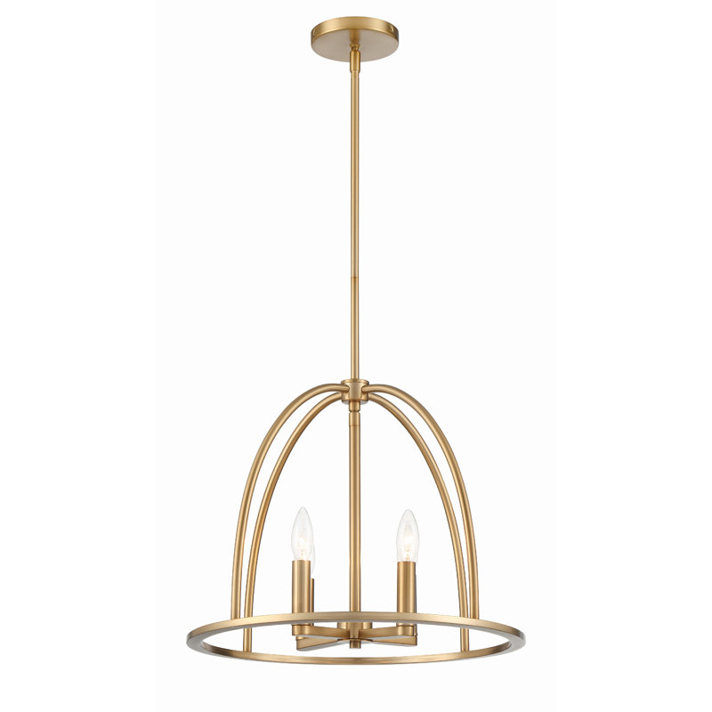 Roumel 4-Light Chandelier, Doré