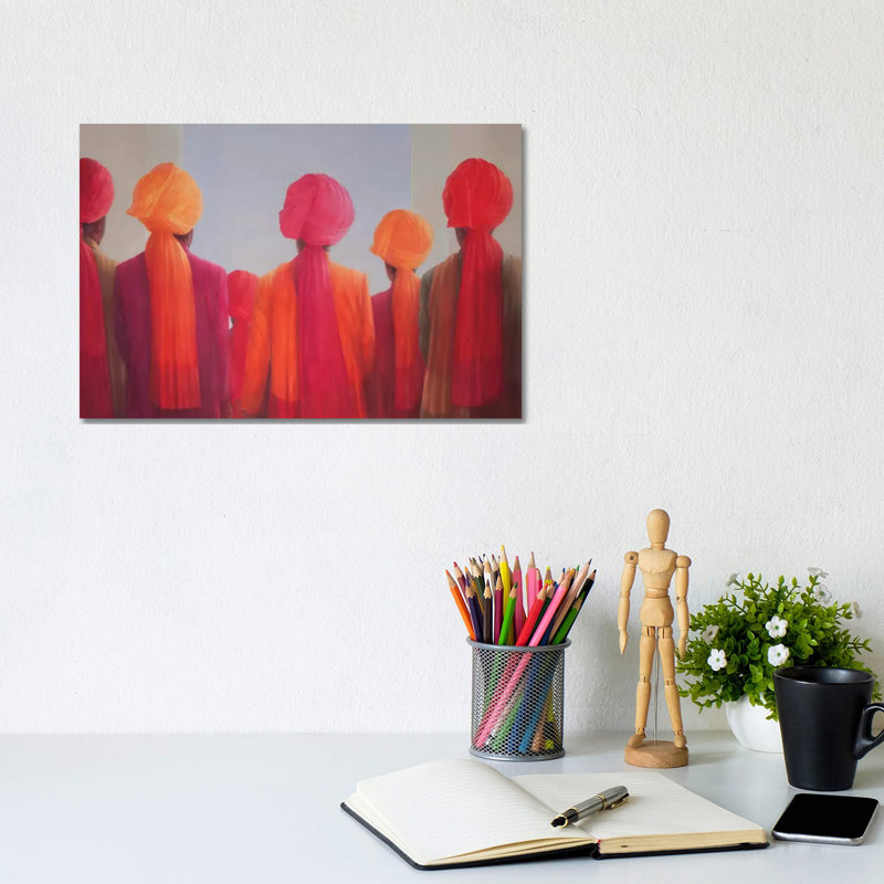 Turban Group by Lincoln Seligman - Wrapped Canvas Print, 20.32 cm H x 30.48 cm W