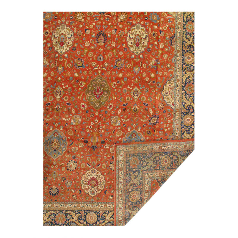 Rust Persian Antique Tabriz 12'8"x 16'2"