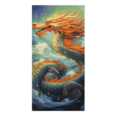Grande serviette de plage Mahjong