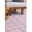 Tapis géométrique rectangulaire rose en polypropylène tissé à la machine Audria-283683337