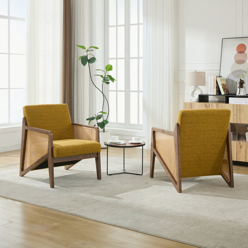 Karoll Chisara Upholstered Armchair, White, 2