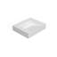 Lavabo de salle de bain mural carré en résine 23,6 po x 19,6 po Badeloft WT-04-E-G en blanc brillant-40673387