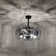 25 Inch Elegant And Glam Style Matte Black Finish Crystal Lighted Ceiling Fandelier With Remote